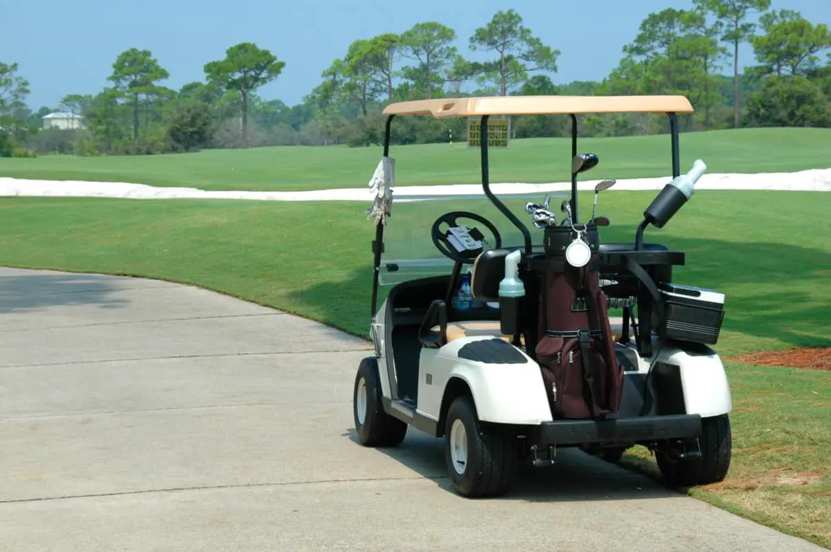 Golf Cart on a cart path